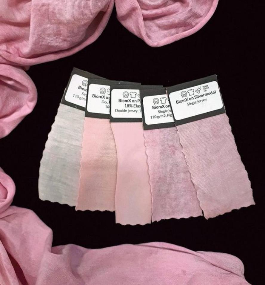 pink fabric samples